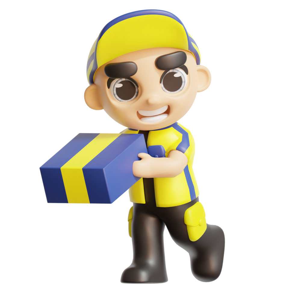 3D CHARACTER WITH YELLOW COLOR png