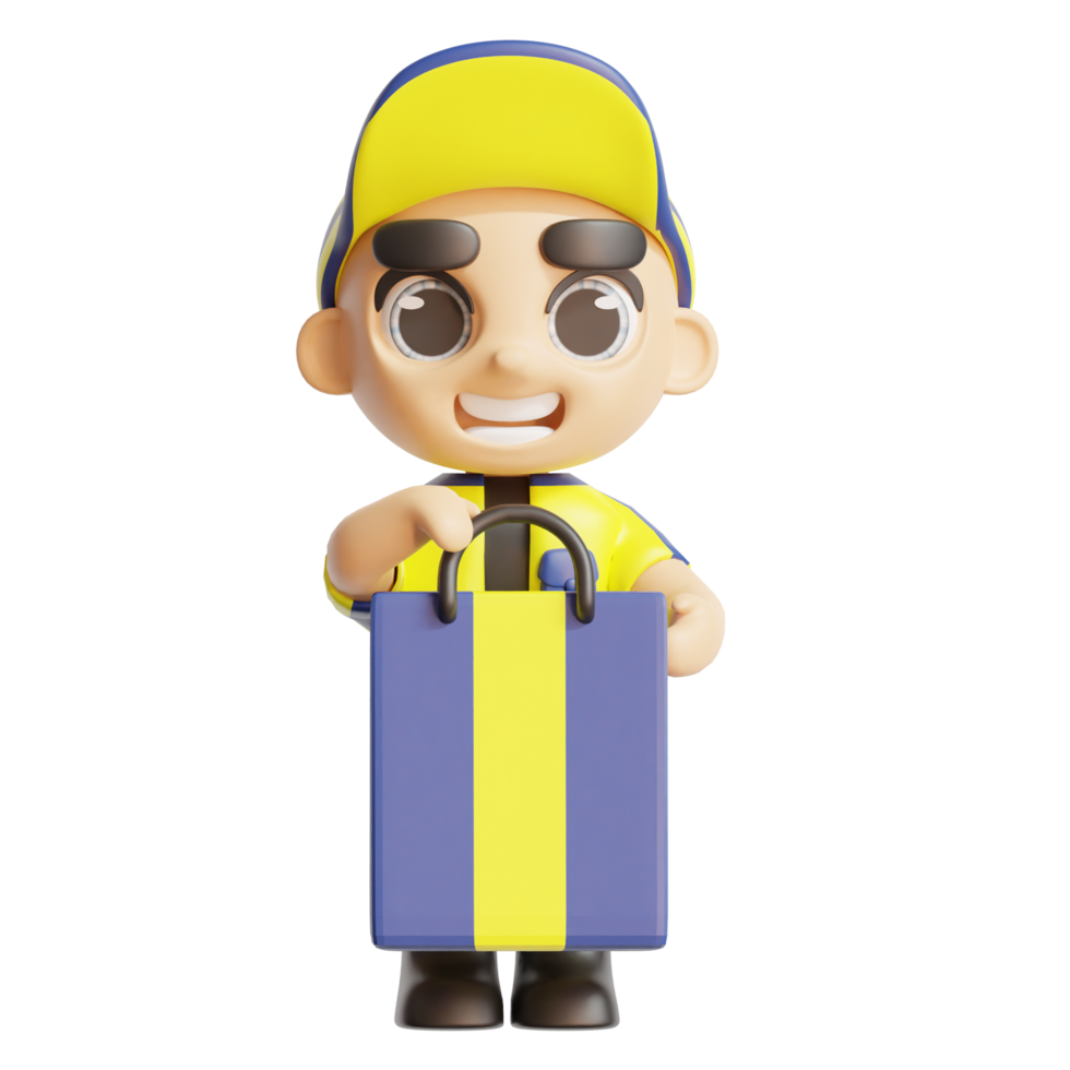 3D CHARACTER WITH YELLOW COLOR png