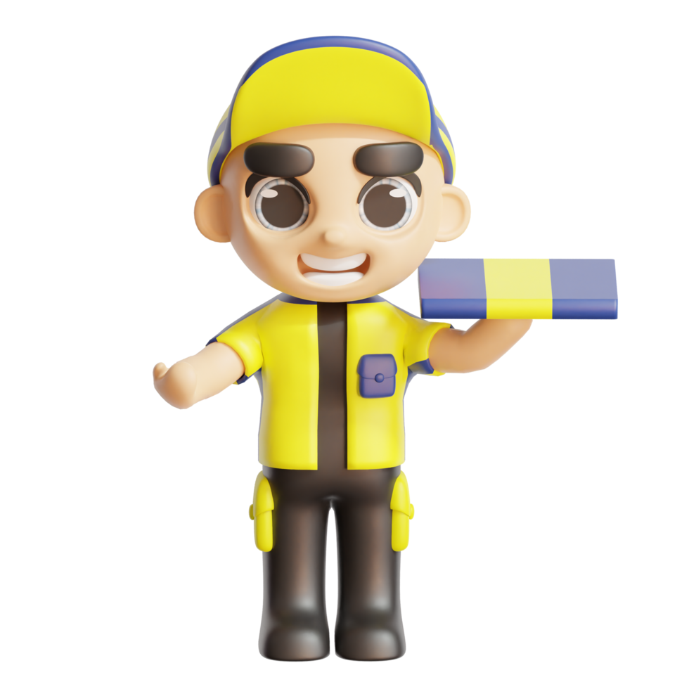 3D CHARACTER WITH YELLOW COLOR png