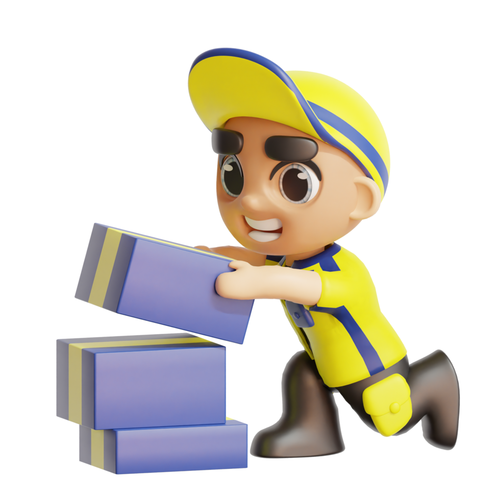 3D CHARACTER WITH YELLOW COLOR png