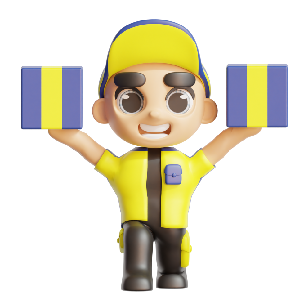 3D CHARACTER WITH YELLOW COLOR png
