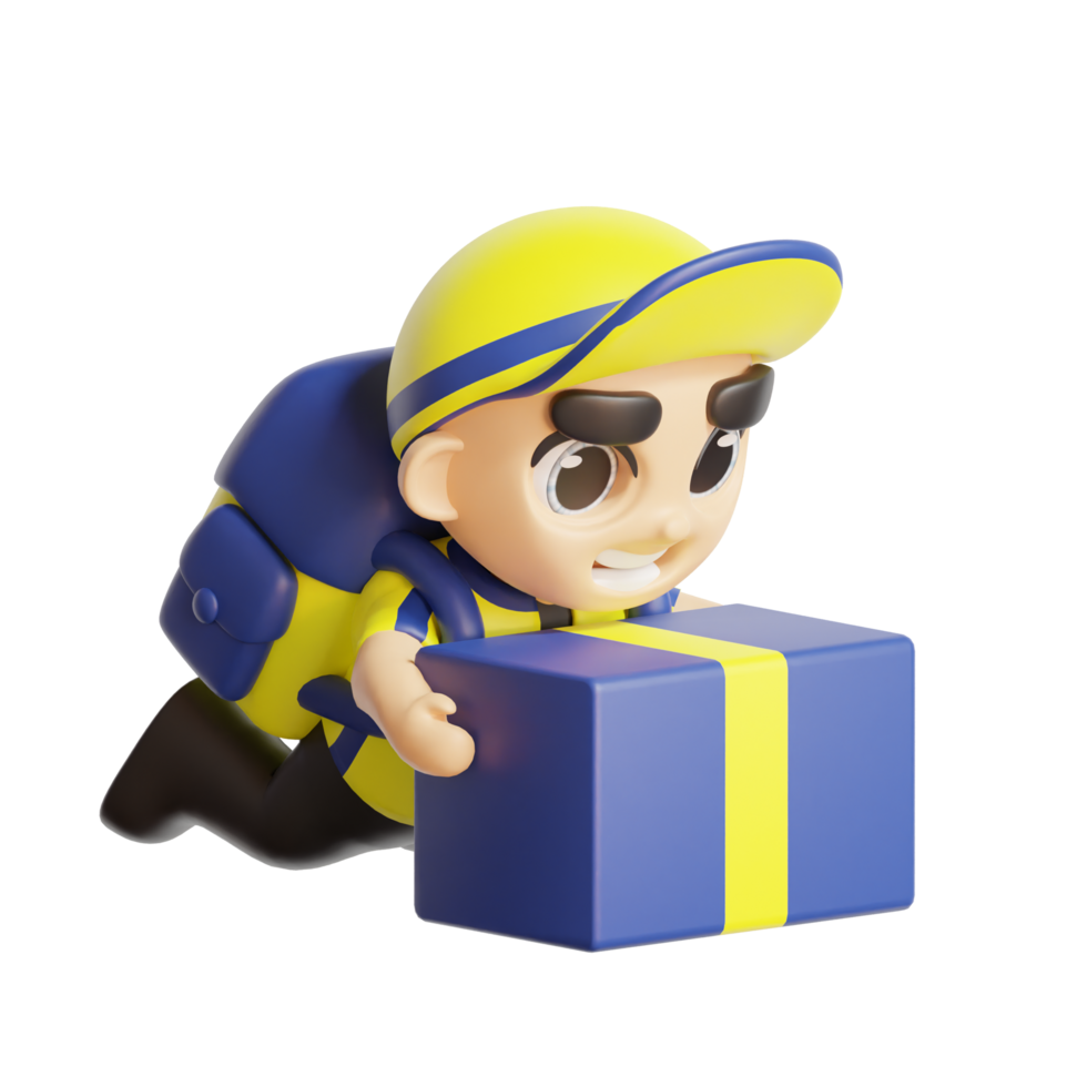 3D CHARACTER WITH YELLOW COLOR png