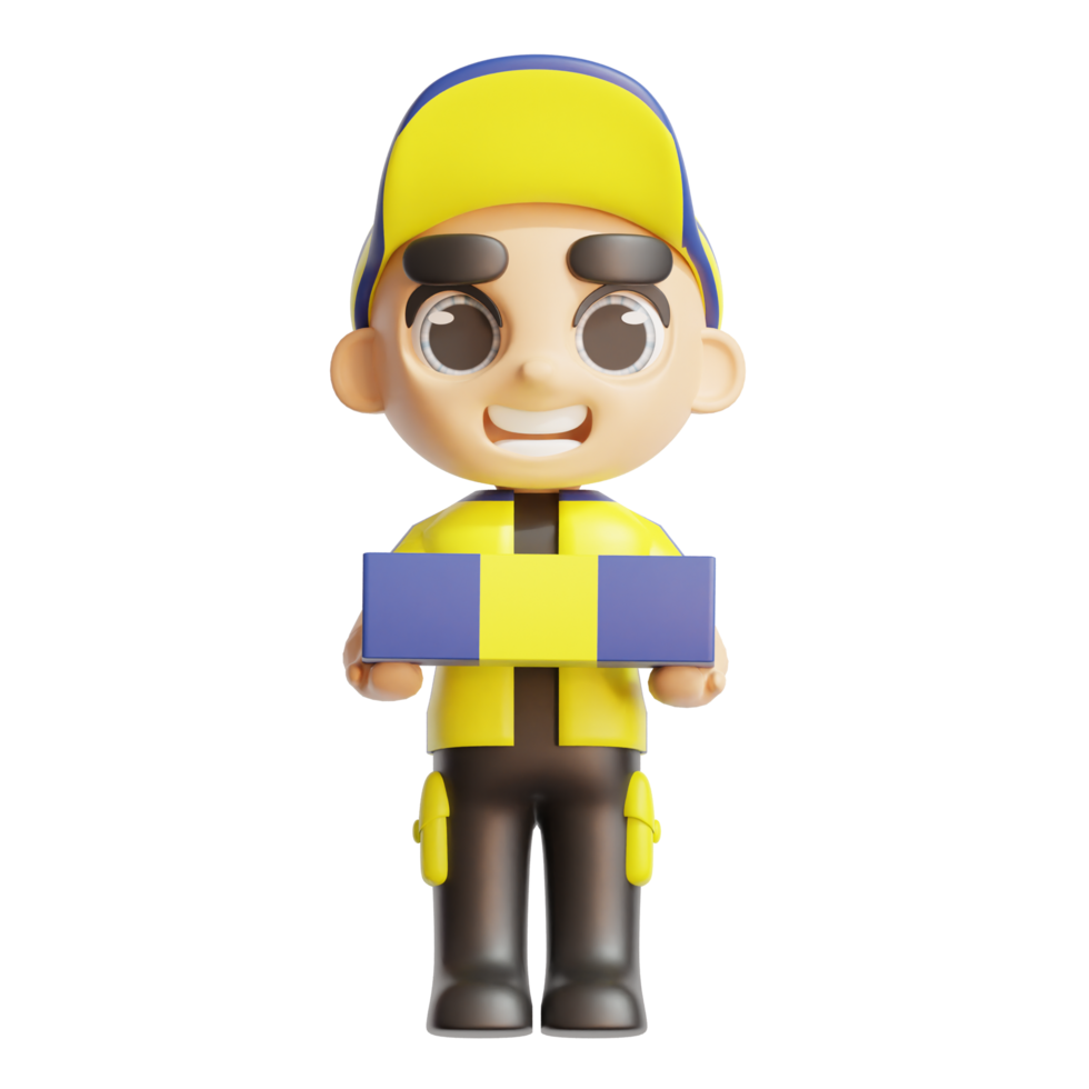 3D CHARACTER WITH YELLOW COLOR png