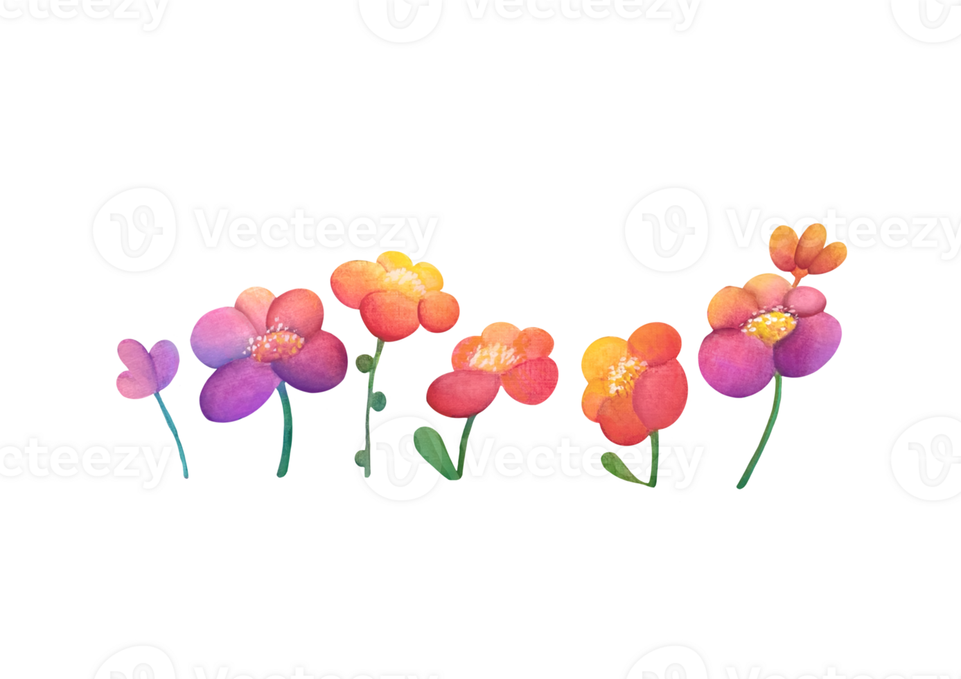 acquerello di moda minimalista floreale impostato con fiori, verde foglia le foglie rami. collezione di semplice carino impianti su trasparente sfondo. per nozze invito, Salva il Data, grazie voi carta png