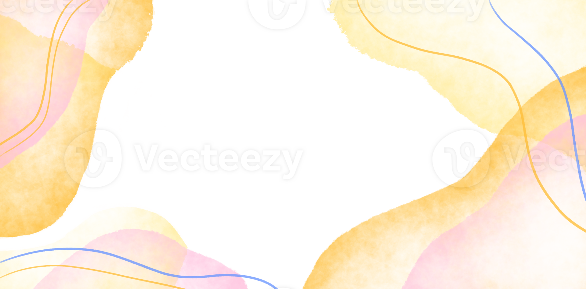 Abstract horizontal frame Background with copy space For banner templates, invitations, greetings. soft delicate Gradient in background in warm colors in watercolor style png