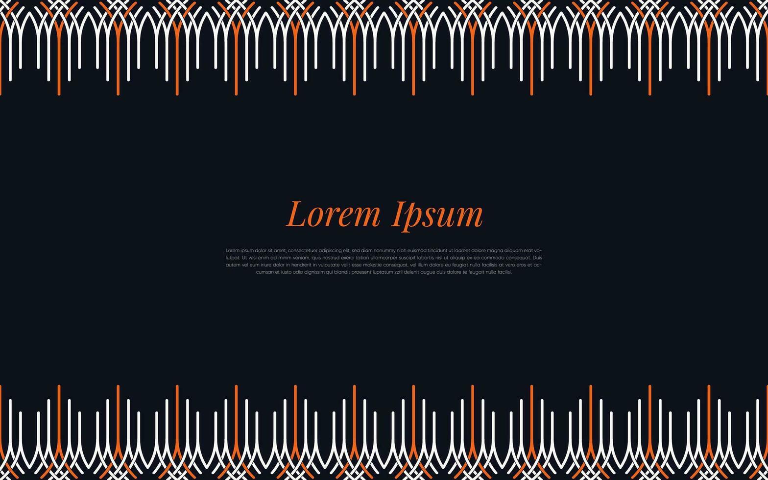 Abstract decorative lines background. Simple line mosaic with colorful ornamental details. vector