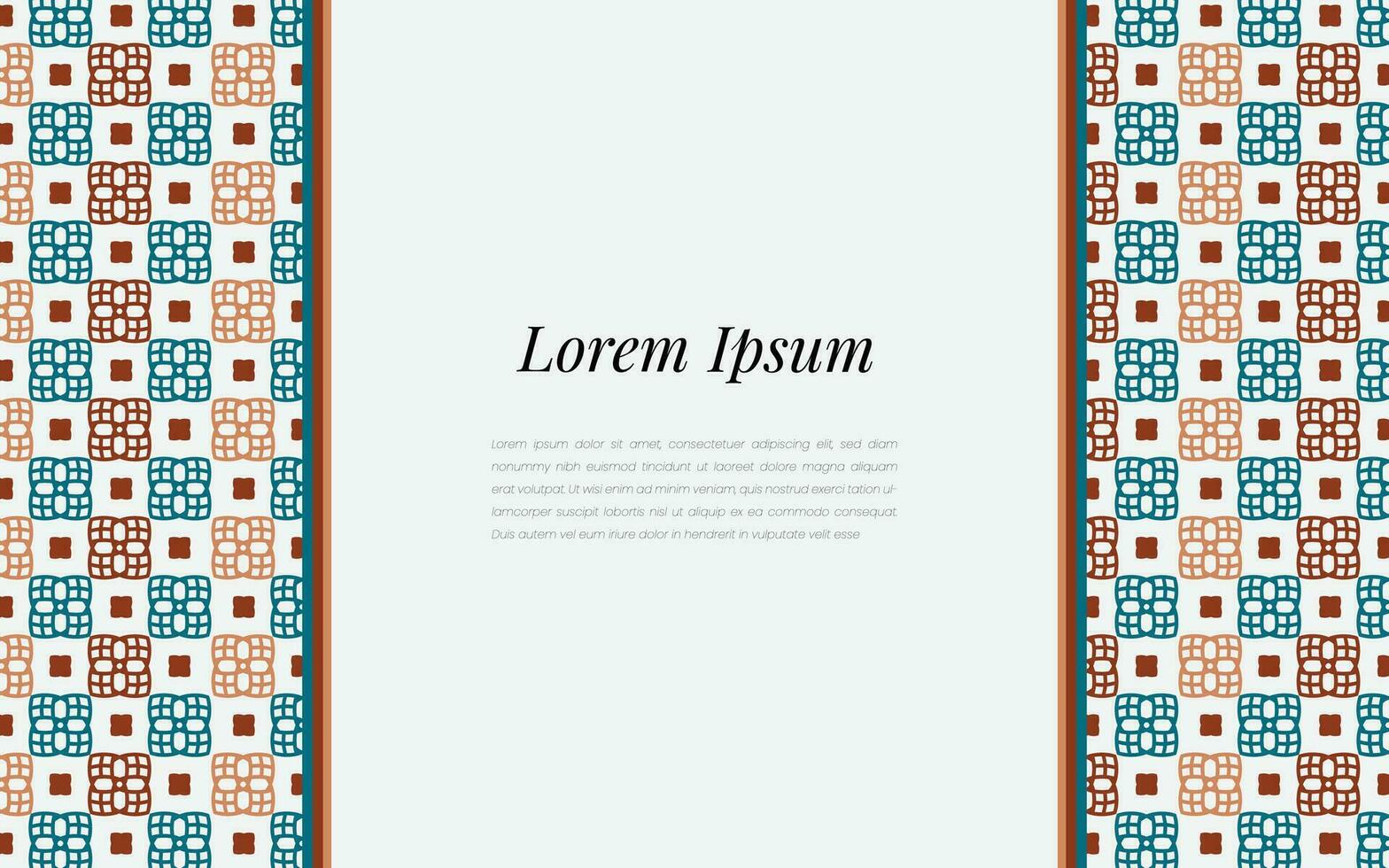 Colorful abstract decorative background. Simple geometric mosaic with colorful ornamental details. vector