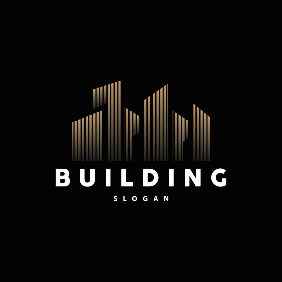 Building Real Estate Apartment Construction Logo, Elegant Premium Rustic Monogram Vector Design