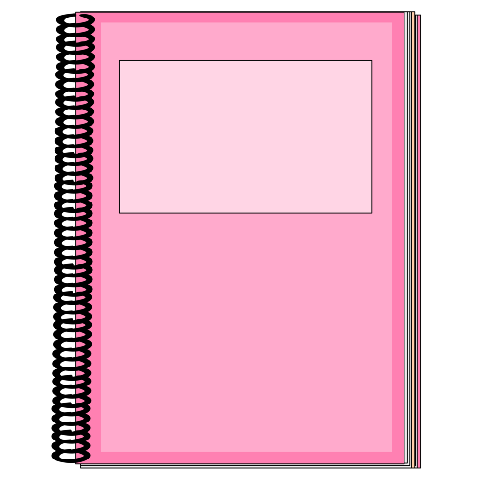 pink notebook notepad png
