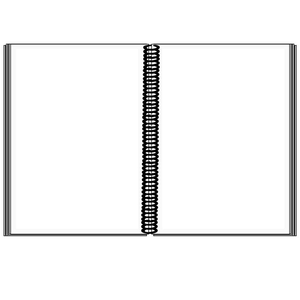 white sheets notebook isolated png