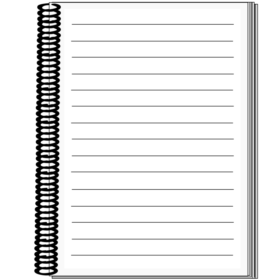 notepad isolated on white png