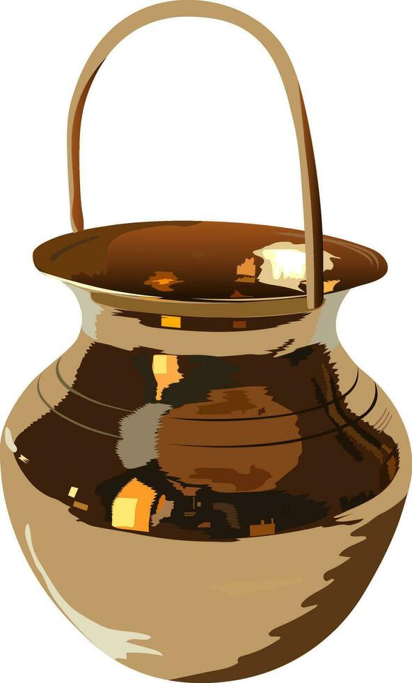 Brass Pot Asian Item vector