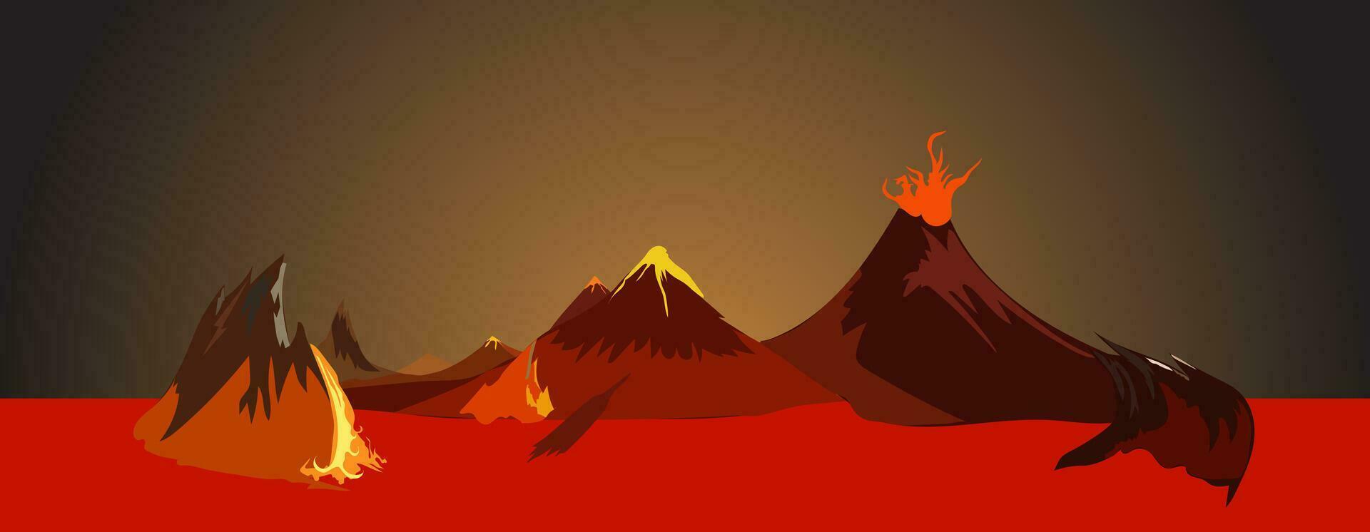 Volcanic Eruptions Background vector