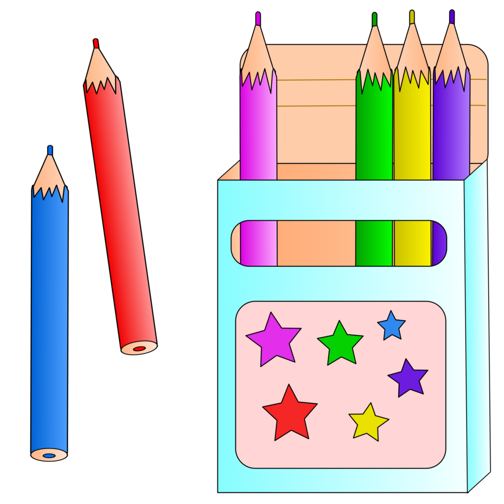 colored pencils school supplies png