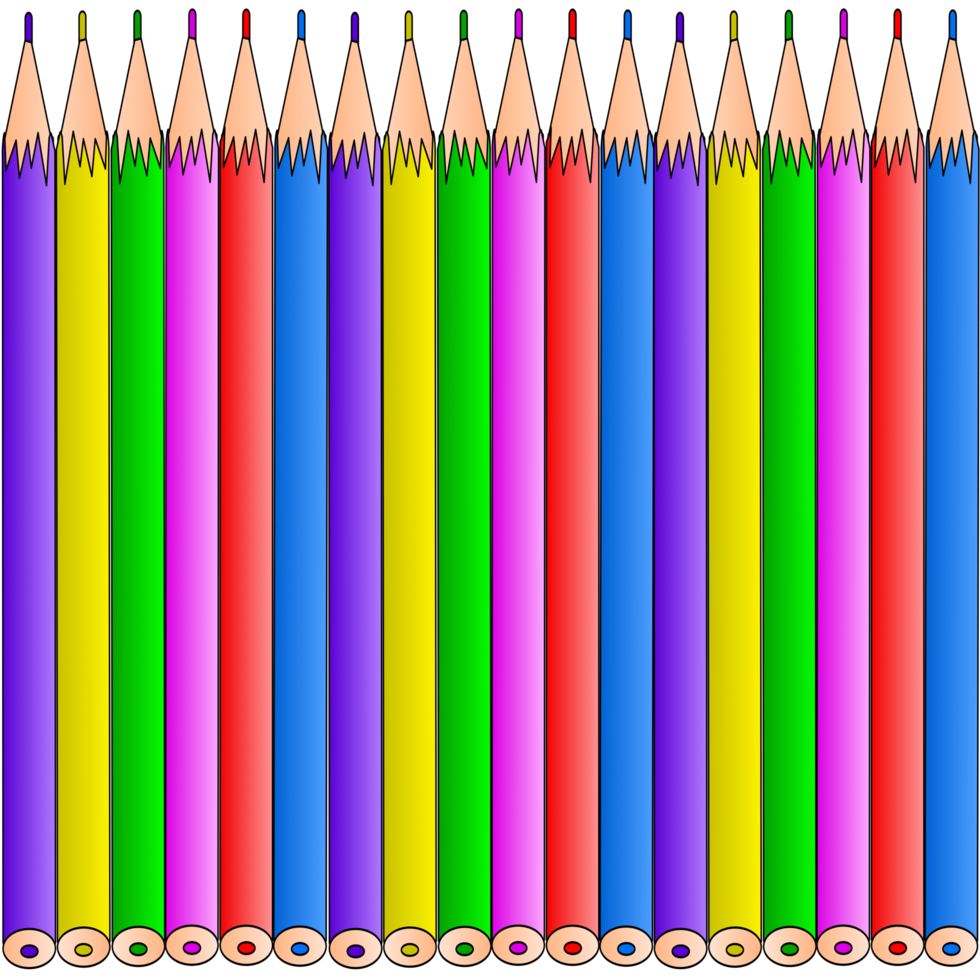 ensemble de crayons de couleur png