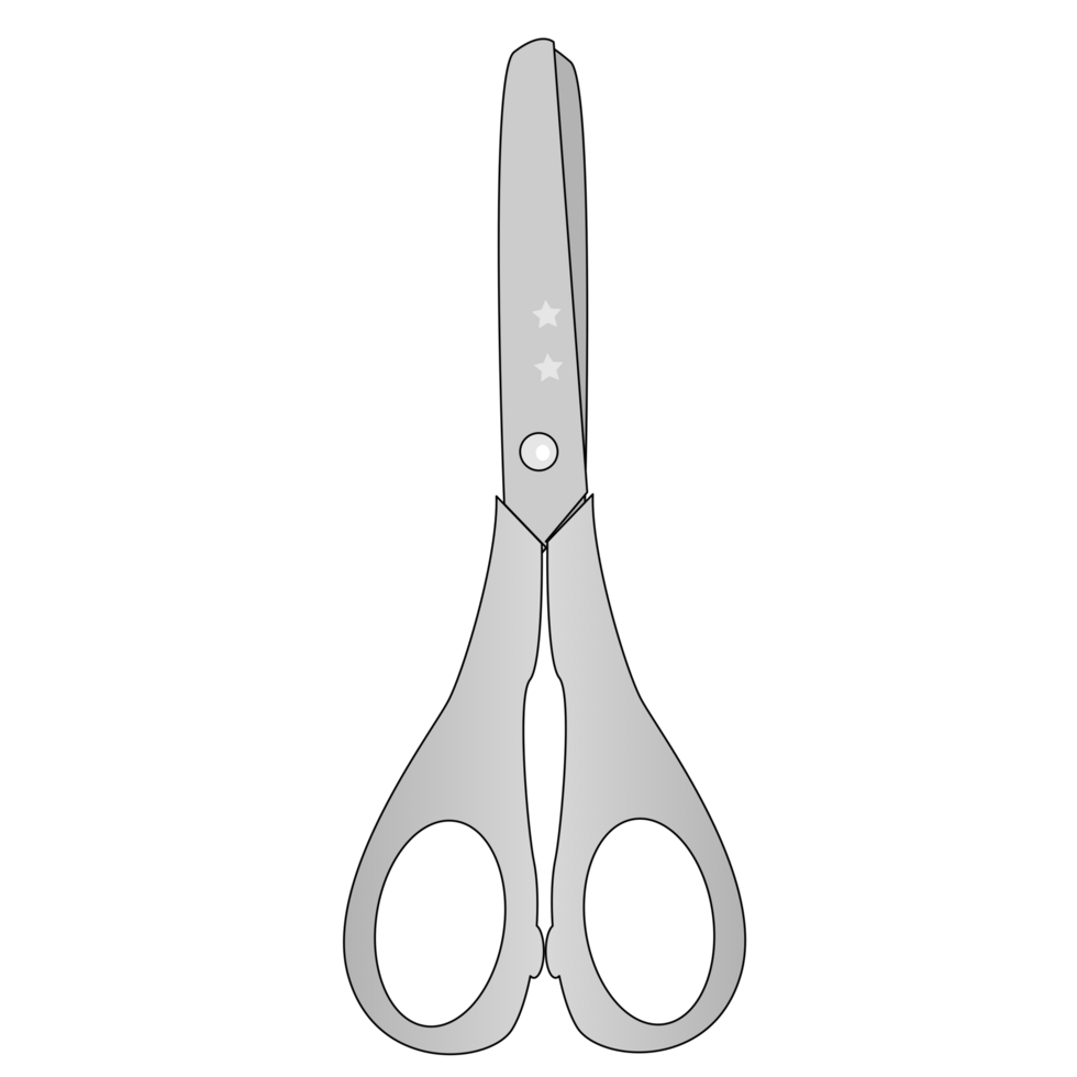 grey scissors design png