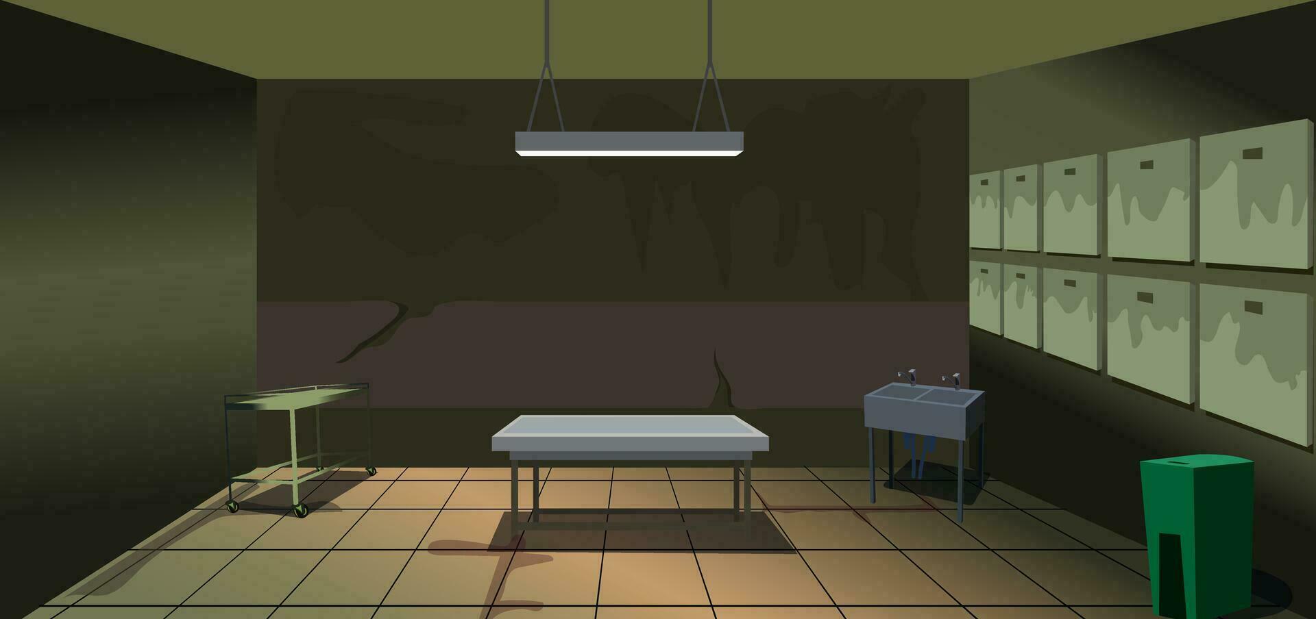 morgue interior perfil vector