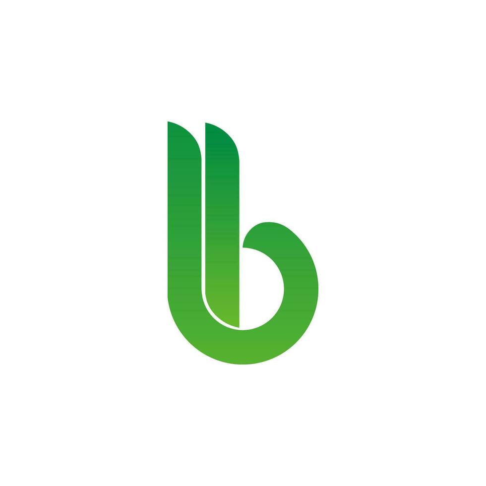 Creative latter B logo, green, simple, clean, initial logo, b vector