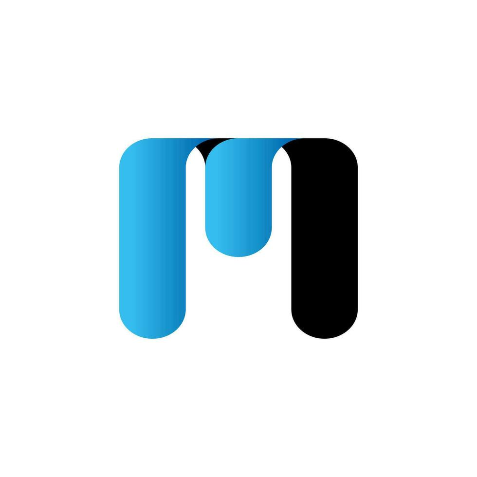 Creative latter M logo, blue, simple, clean, initial logo, vector