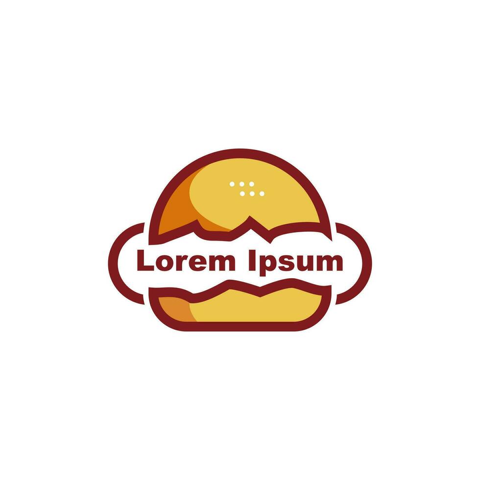 burger logo design modern creative idea, simple logo vector