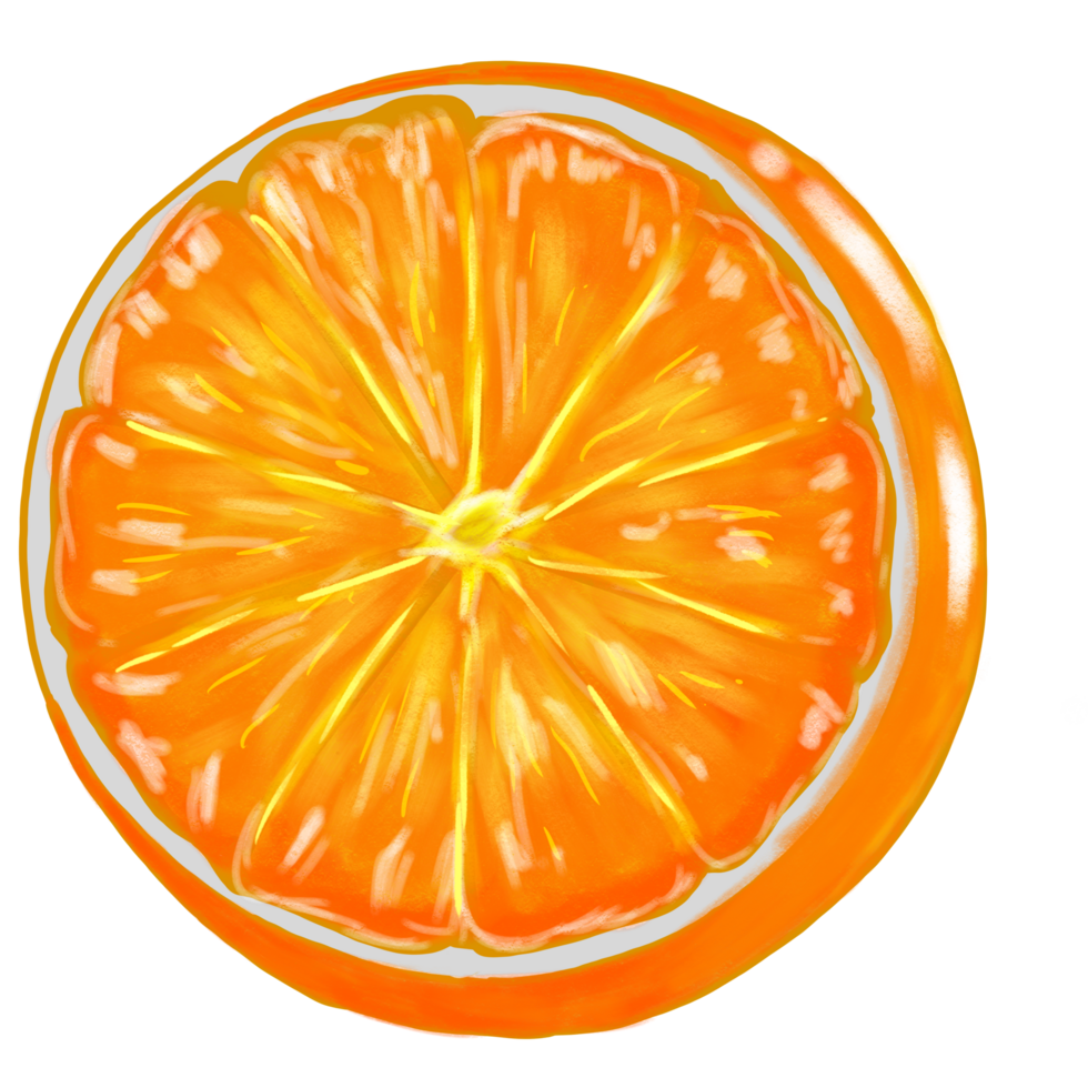 orange skiva på transparent bakgrund png