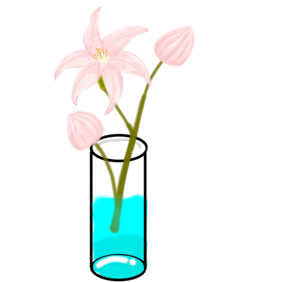 a vase with flowers in it on a transparent background png