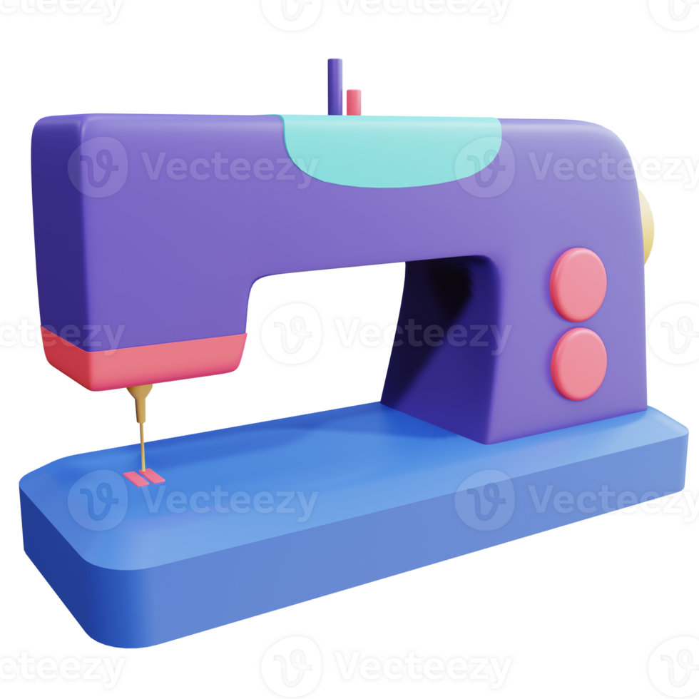 Sewing 3d Render object with transparent background png