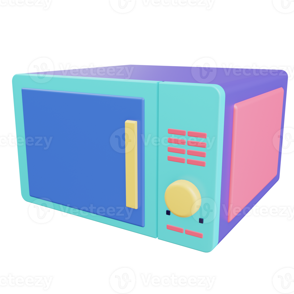 3D Microwave Object with Transparent Background png