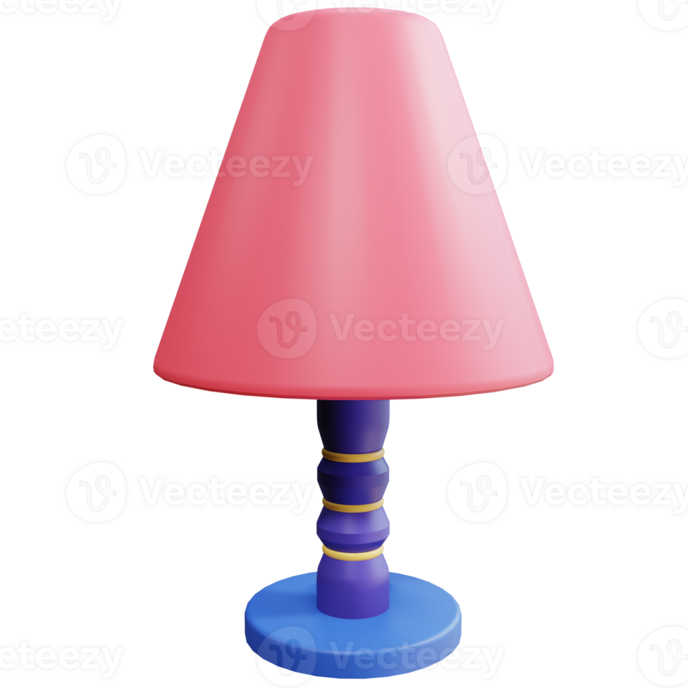 Night Lamp 3d Render object with transparent background png
