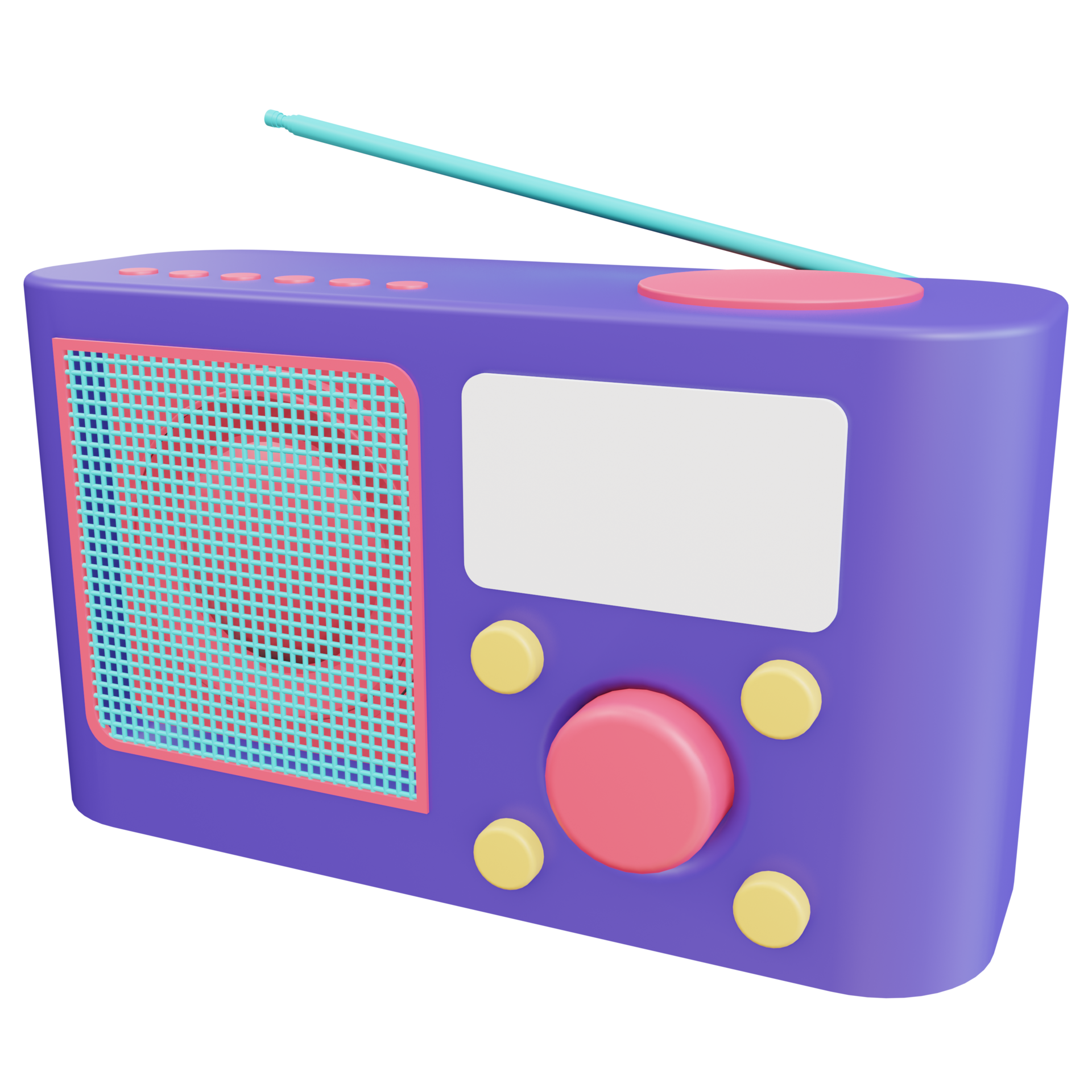 Old Radio 3d Render object with transparent background 27738963 PNG