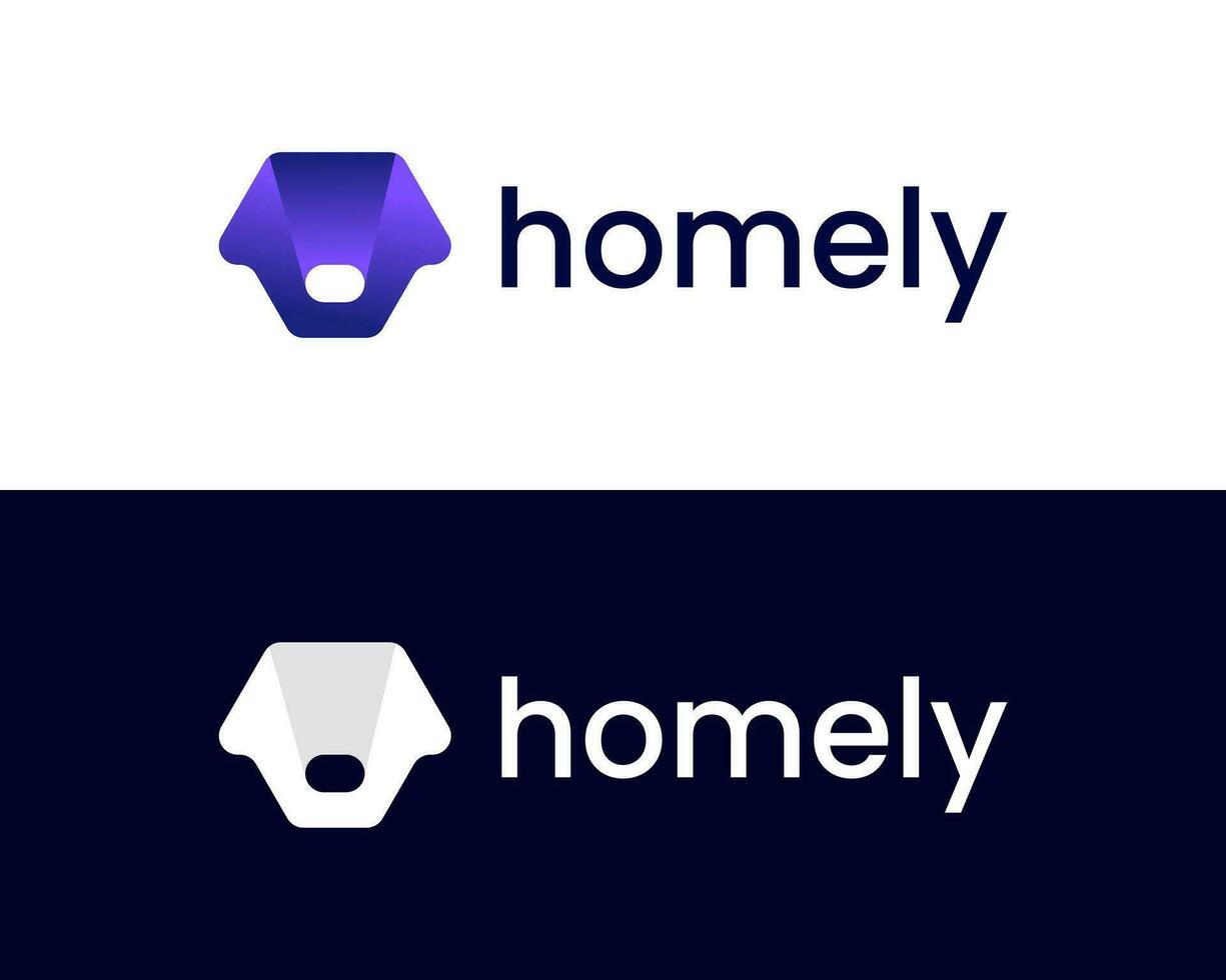 Home modern icon logo design for website vector