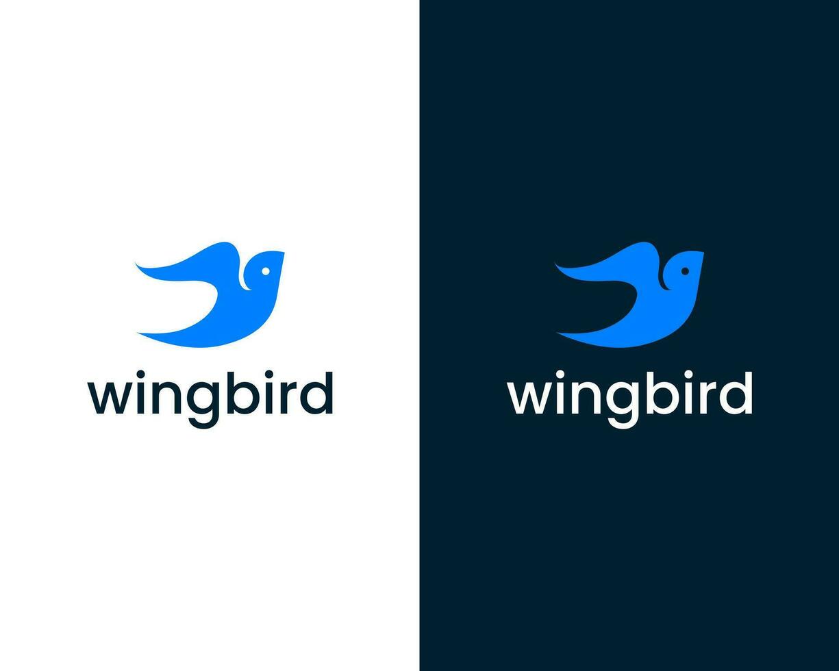 volador paloma pájaro moderno logo diseño icono vector