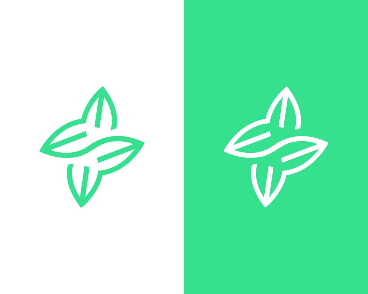 Letter s monogram logo design, s with leaf sign letter logo vector