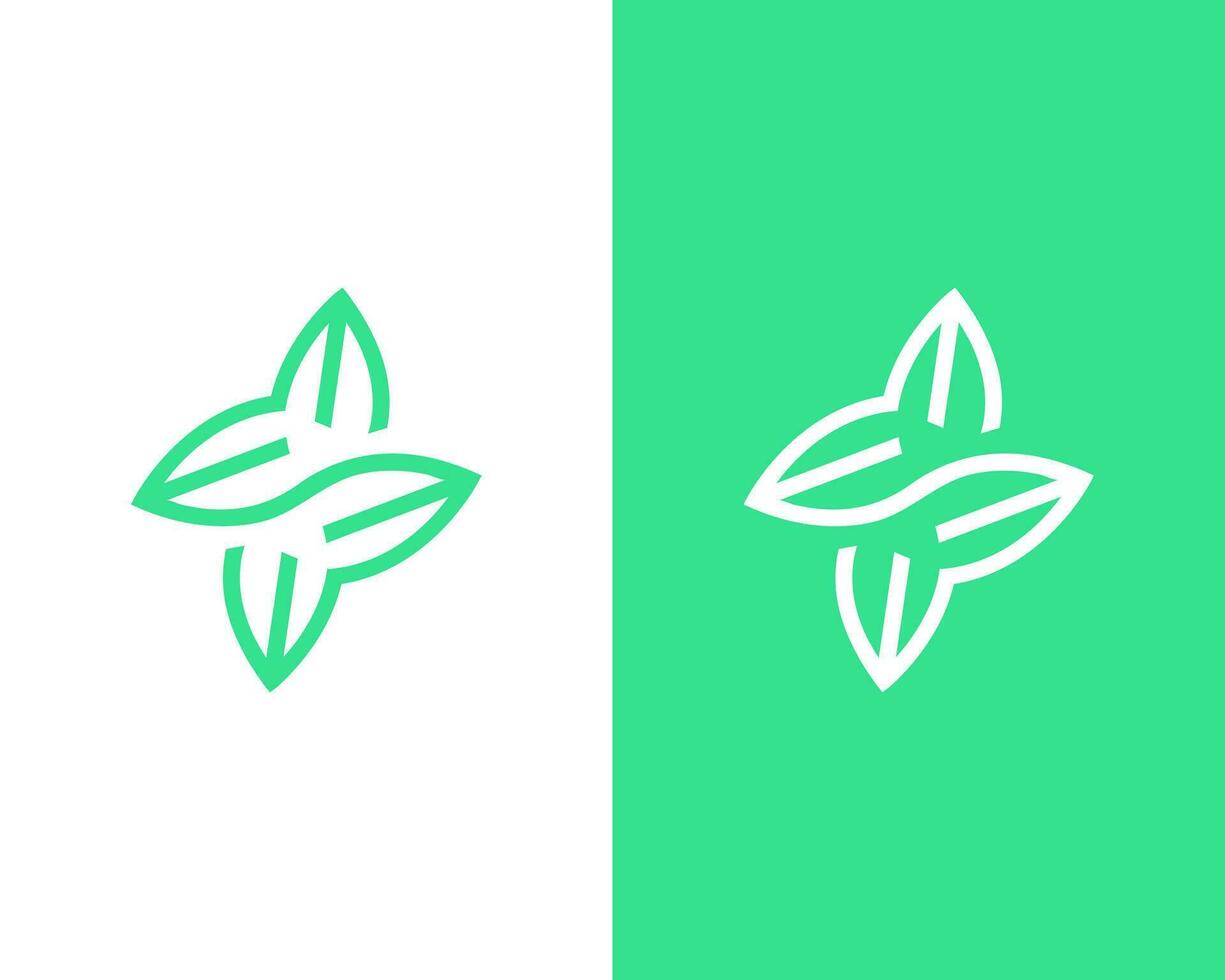 Letter s monogram logo design, s with leaf sign letter logo vector