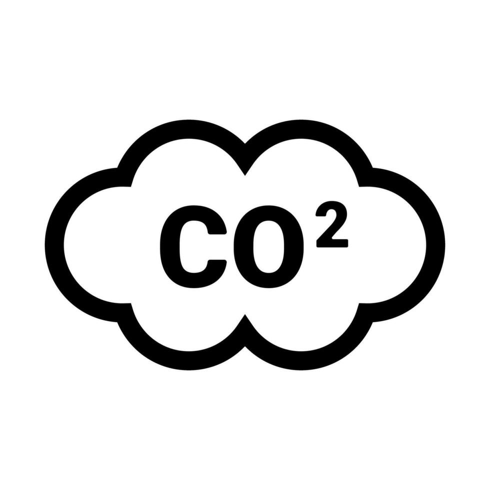 Carbon dioxide cloud icon. CO2. Vector. vector