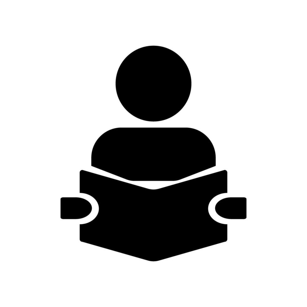 A person reading a book. Read. Vector. vector