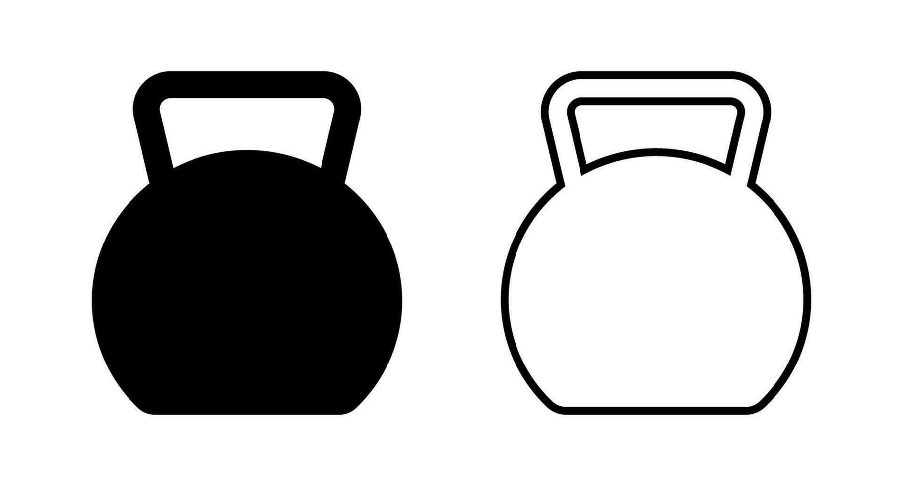 Kettlebell icon set. Weight Icon Set. Vector. vector