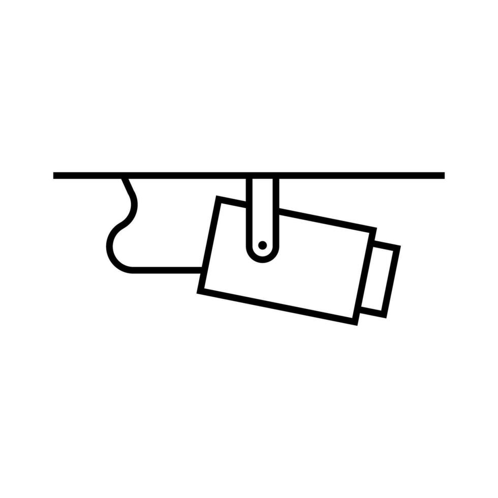 Simple ceiling surveillance camera and code icon. Security camera. Vector. vector