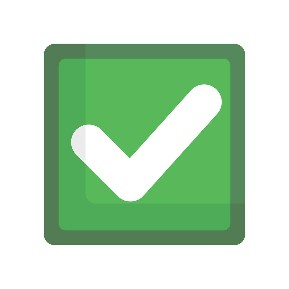 Flat design square check box icon. Input box. Vector. vector