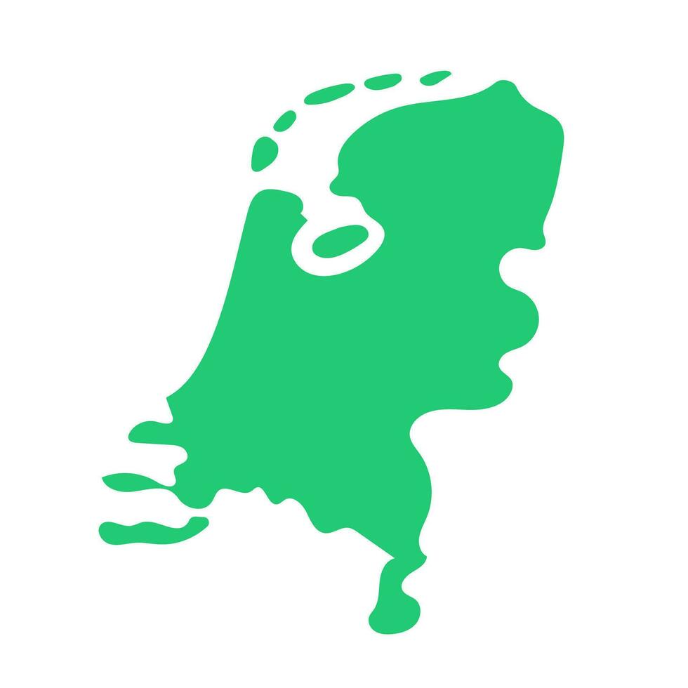 Simple Dutch map icon. Netherlands map. Vector. vector