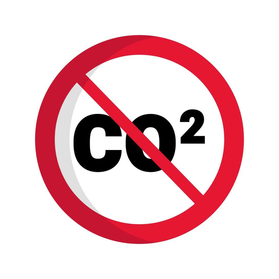 CO2 regulation and restriction. Carbon dioxide reduction. Vector. vector