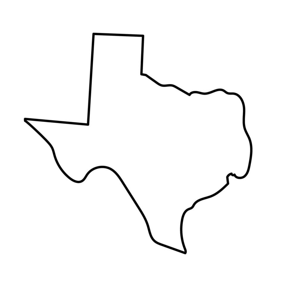 sencillo Texas mapa icono. vector. vector