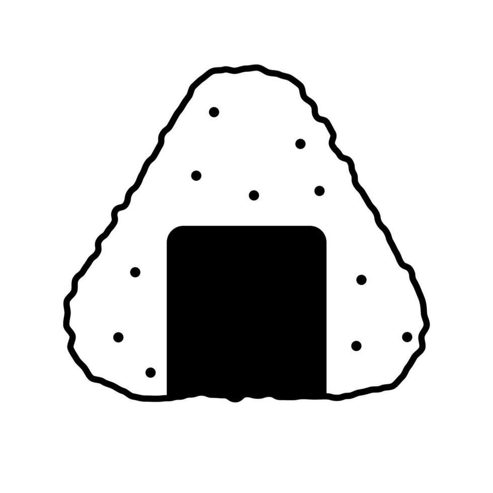 Rice ball meal icon. Onigiri. Vector. vector