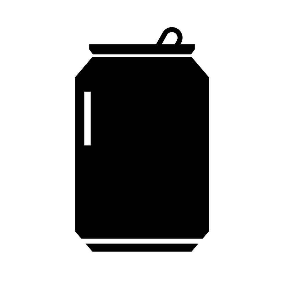 Can silhouette icon. Drink can. Vector. vector