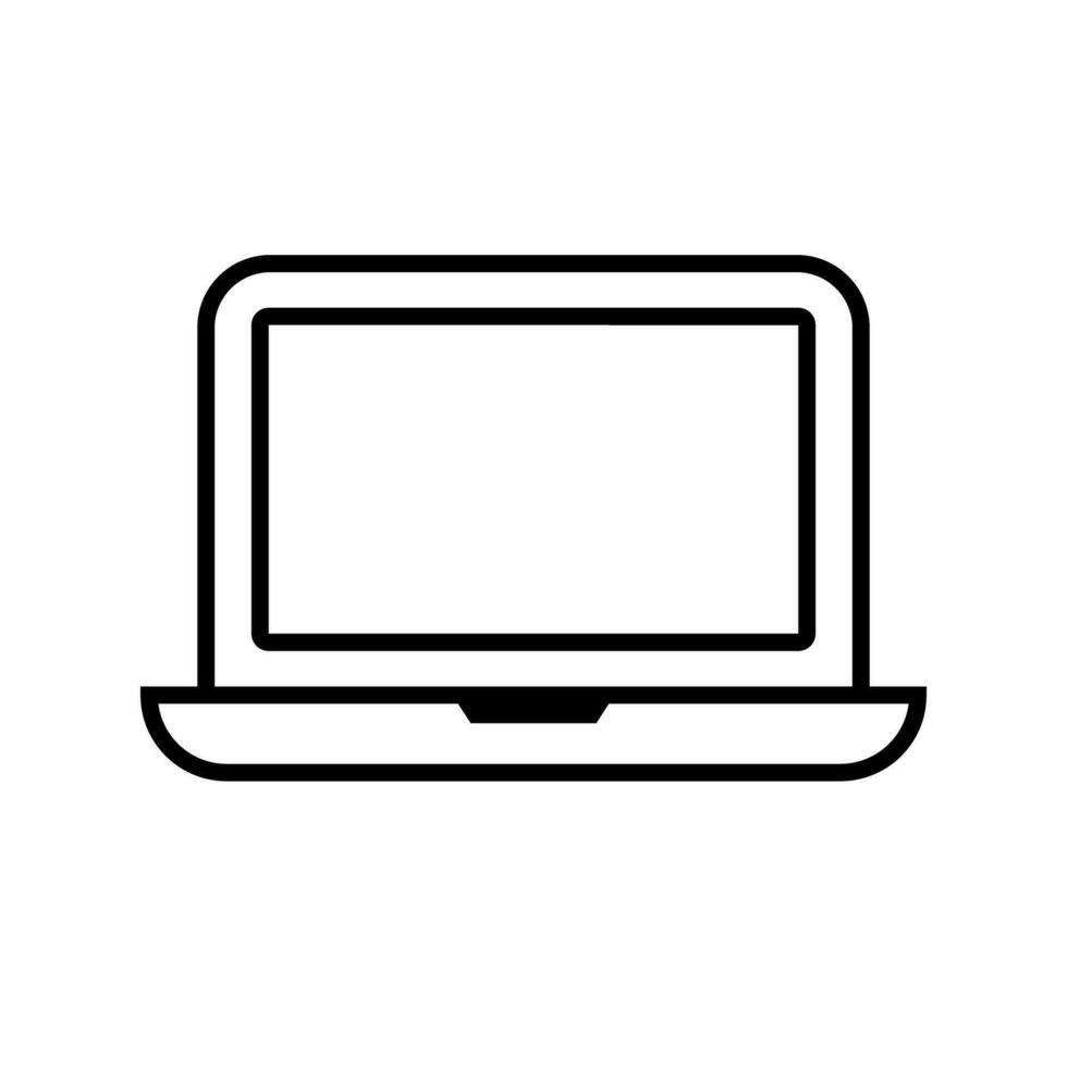 Simple laptop icon. Personal computer. Vector. vector