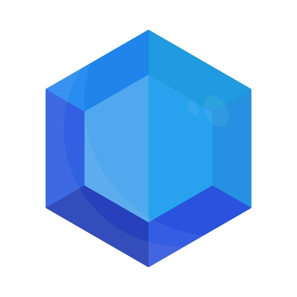 Glossy blue jewel icon. Gem icon. Sapphire icon. Vector. vector
