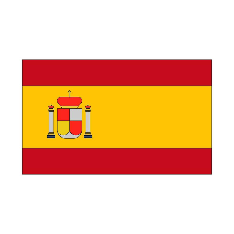 Simple Spanish flag icon. Spain flag icon. Vector. vector