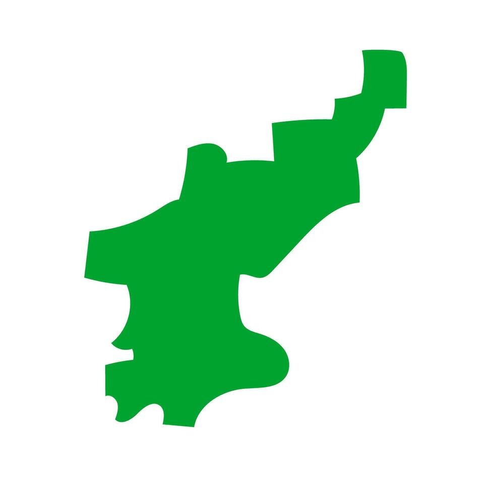 Simple North Korean map icon. Vector. vector