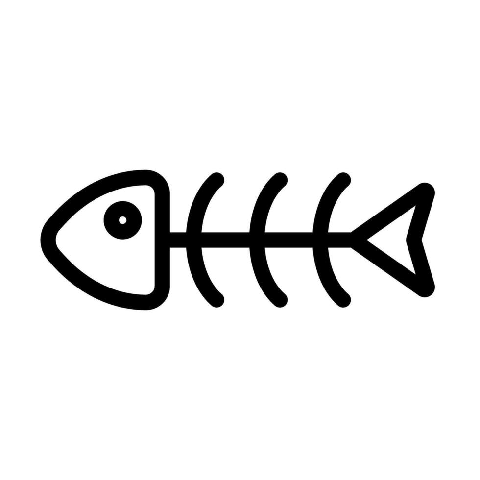 Simple fish bone icon. Vector. vector