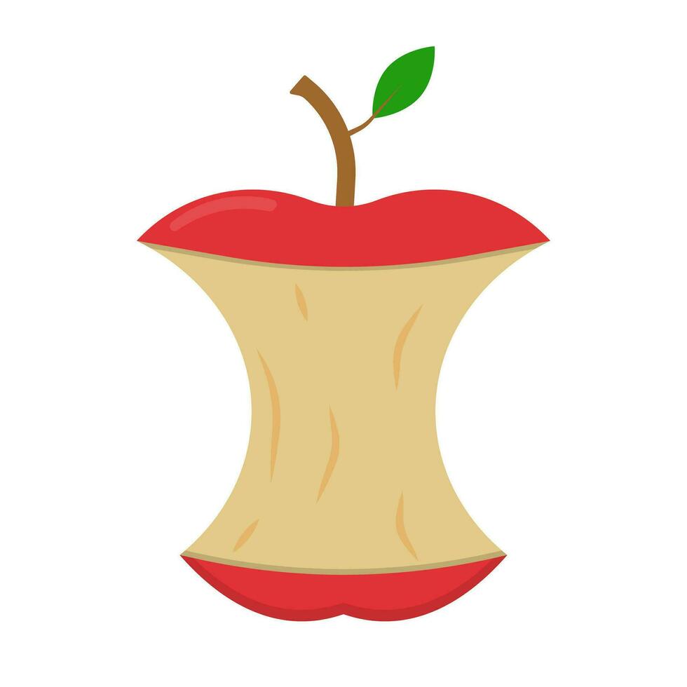 Leftover apple icon. Apple core. Vector. vector